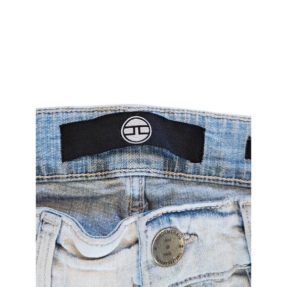 Jordan Craig Mens Distressed Light Wash Skinny Jeans Mens Size 30 x 32 - Picture 7 of 14
